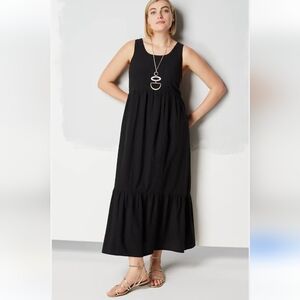 Smocked back flounce hem Maxi from j.jill Petite XL